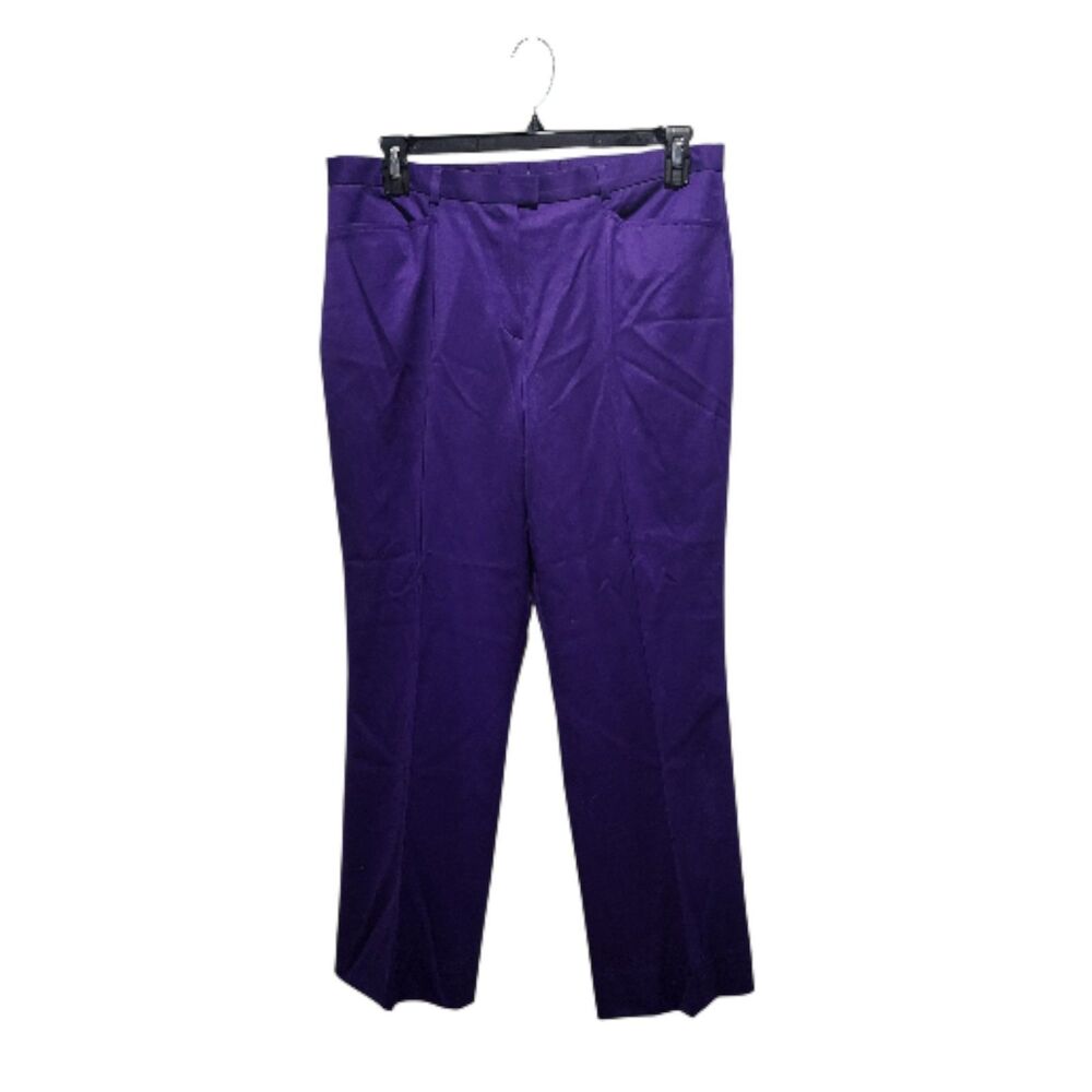 Escada Women’s Wool Dress Pants Purple 98% New Wool 2% Elastane Size 44 Tailored